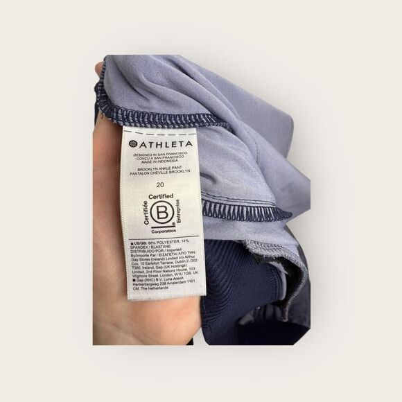 Athleta Brooklyn Ankle Pant in Captivate Chrome Blue Size 20 - Picture 9 of 9